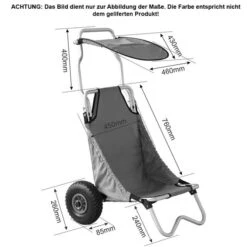 ExtaSea Beach Transportwagen Mit Sonnendach -Spinning Bravo Geschaft extasea beach transportwagen mit sonnendach 3